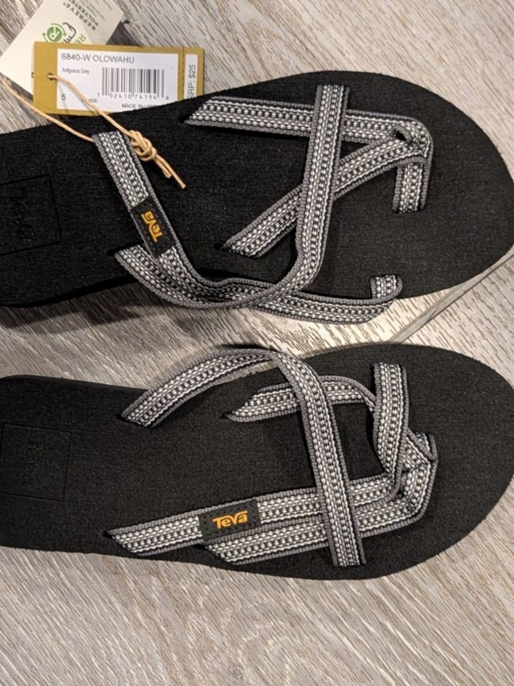 Teva Women's Black Sandal with Gray Straps